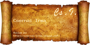 Csernai Irma névjegykártya